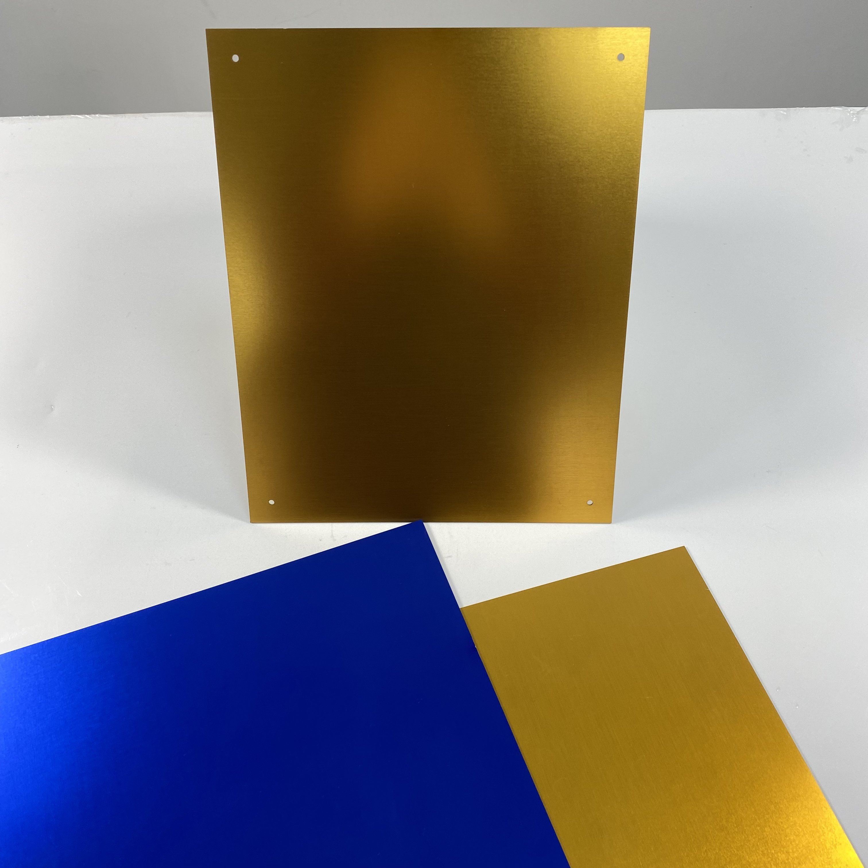 OEM factory sheet metal fabrication Anodized aluminum plates Gold and blue anodized aluminum plate