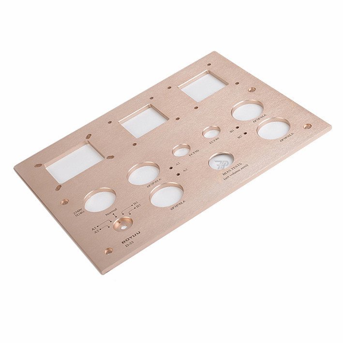 Aluminum spcc sheet metal fabrication processing for audio amplifier panel