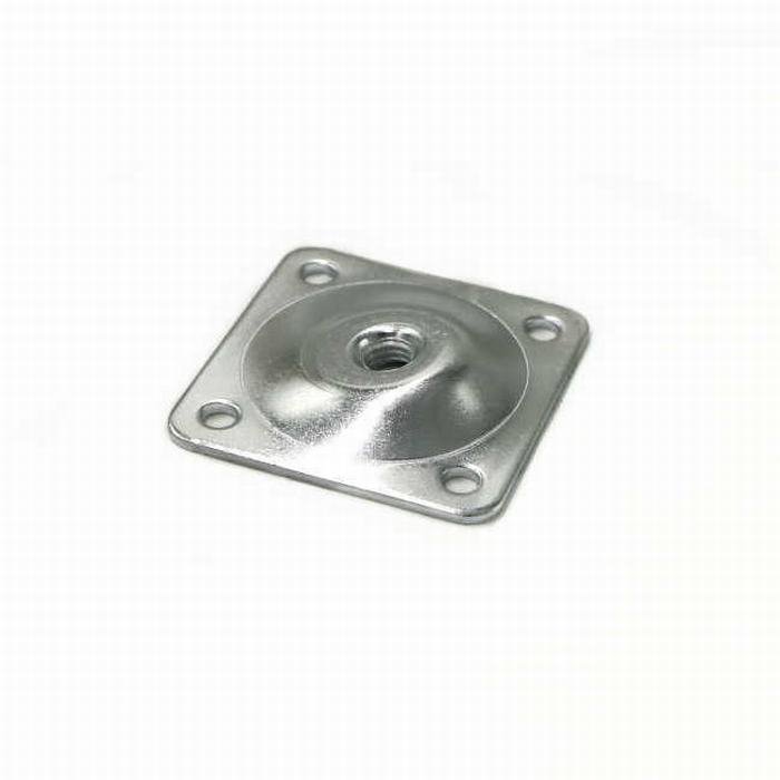Custom made sheet metal fabrication furniture bottom mounting plate for Chair Leg /Table /Sofa Leg etc