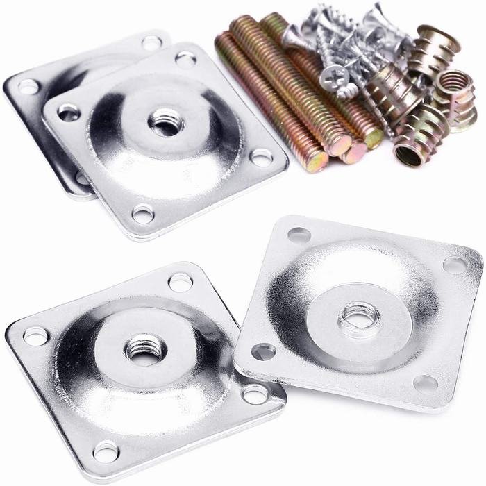 Custom made sheet metal fabrication furniture bottom mounting plate for Chair Leg /Table /Sofa Leg etc