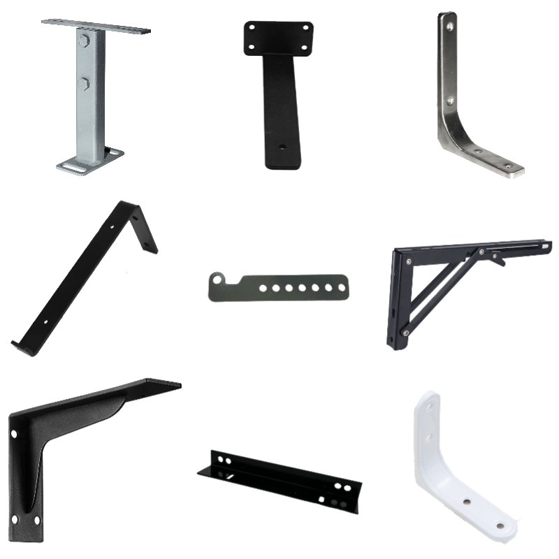 OEM Custom Precision Sheet Metal Fabrication Laser Cutting Bending Stamping Parts Bracket Auto Carbon Steel Powder Coated Finish