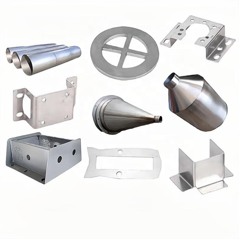 Various Sizes Galvanized Steel Aluminum Laser Cutting Plate Sheet Metal Stamping Bending Process Machining Parts Steel Iron