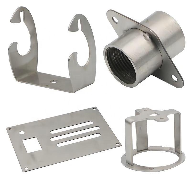Various Sizes Galvanized Steel Aluminum Laser Cutting Plate Sheet Metal Stamping Bending Process Machining Parts Steel Iron