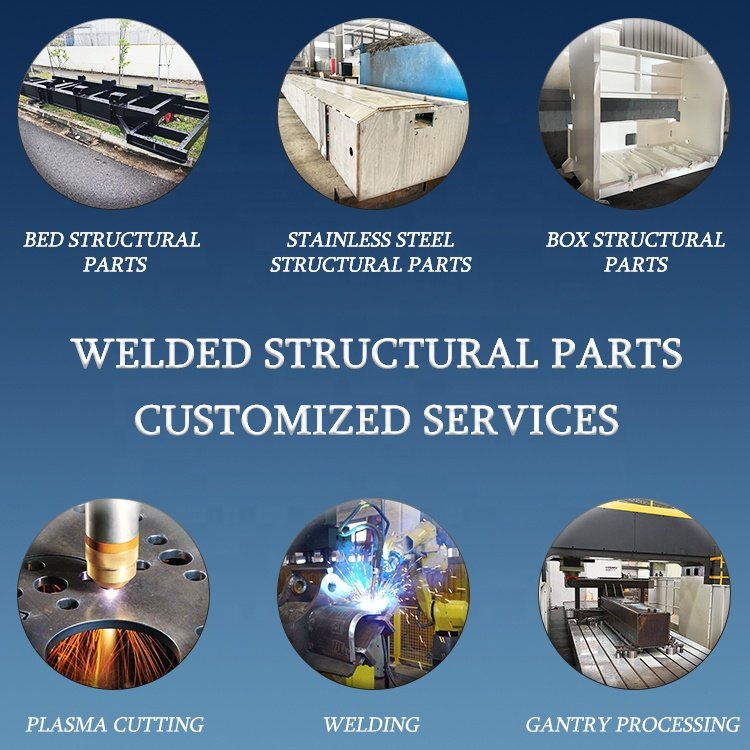 High precision sheet metal fabrication welded and machining Q345 steel structural welding parts