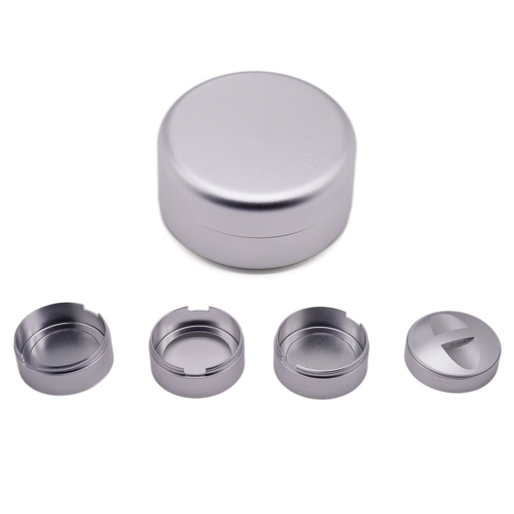Silver Magnetic round Tin Containers for DIY Beard Balm Crafts Pills Geocaching Sheet Metal Fabrication
