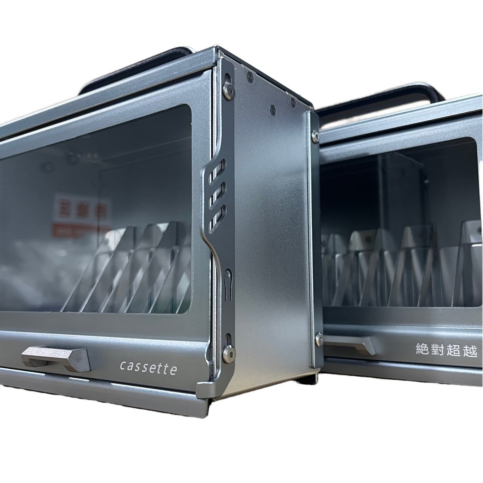 Mini Portable Tape Storage Box Display 9-Tape Capacity Made Aluminum Alloy Metal Steel Chinese Factory Sheet Metal Fabrication