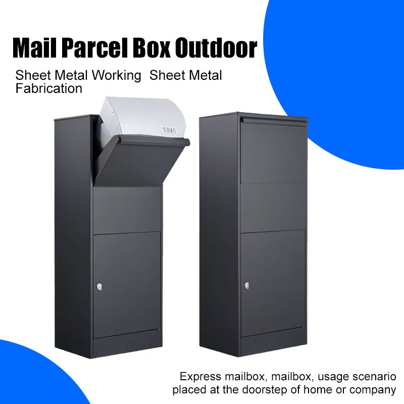 OEM Outdoor Fixed Waterproof Metal Sprayed Parcel Box With Lock Building American Mailbox Sheet Metal Fabrication Metal Box
