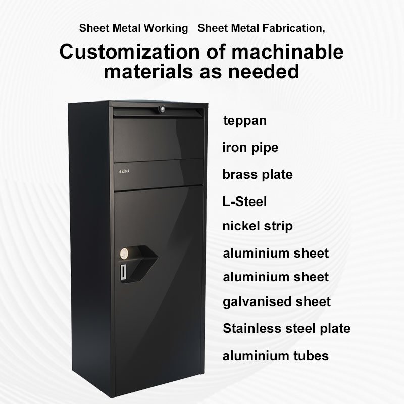 OEM Outdoor Fixed Waterproof Metal Sprayed Parcel Box With Lock Building American Mailbox Sheet Metal Fabrication Metal Box