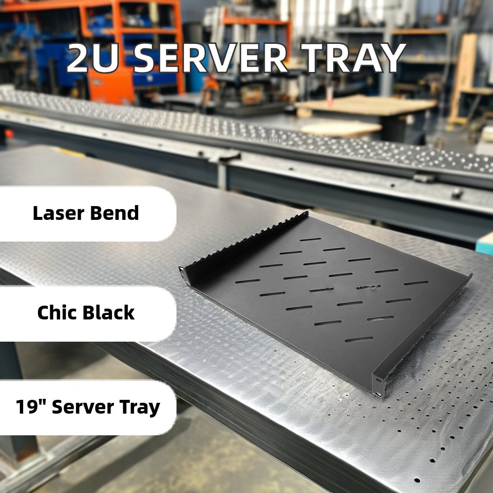 2U Network Cabinet 250mm Deep 19 Inch Server Chassis Tray 1.2 Thick Sheet Metal Fitting Shelf Tray Sheet Metal Fabrication