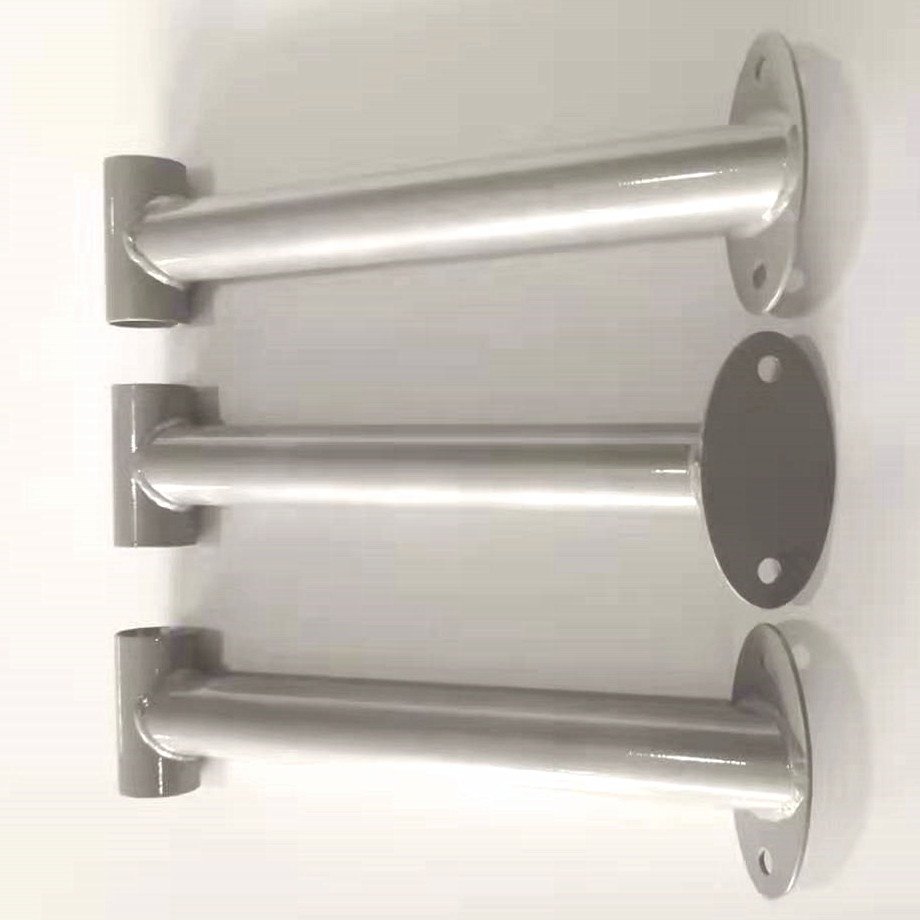 Factory Custom Welding Tube Aluminum Sheet Metal Fabrication Welding Painting Silver Tube Bracket Mount Product