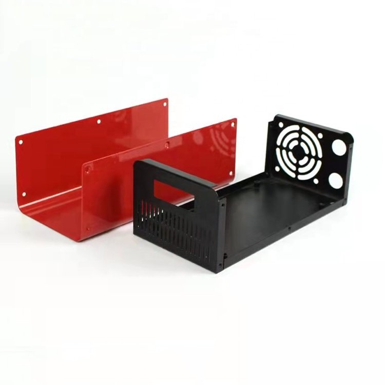 Custom Powder Coating Sheet Metal Aluminum Housing Cabinet Power Amplifier Chassis sheet metal enclosure service
