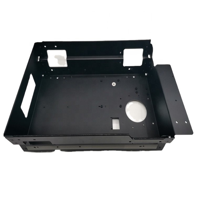 Custom Powder Coating Sheet Metal Aluminum Housing Cabinet Power Amplifier Chassis sheet metal enclosure service