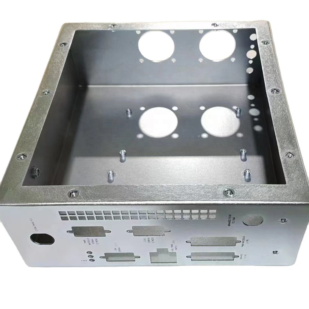 Custom cnc precision Carbon Steel Black Powder Coated stamping part Bending Parts Sheet Metal Fabrication metal case metal box