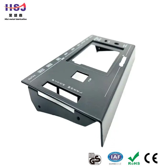 HSJ Factory manufacturer custom laser cutting bending sheet metal stainless steel brushed silkscreen cover
