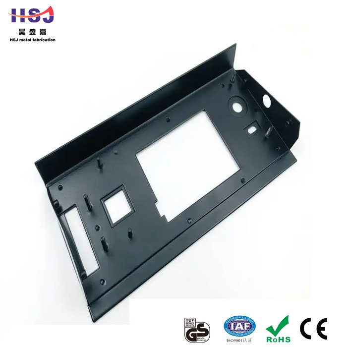 HSJ Factory manufacturer custom laser cutting bending sheet metal stainless steel brushed silkscreen cover