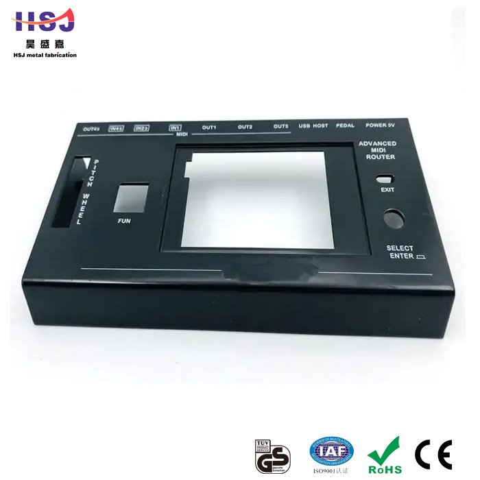 HSJ Factory manufacturer custom laser cutting bending sheet metal stainless steel brushed silkscreen cover