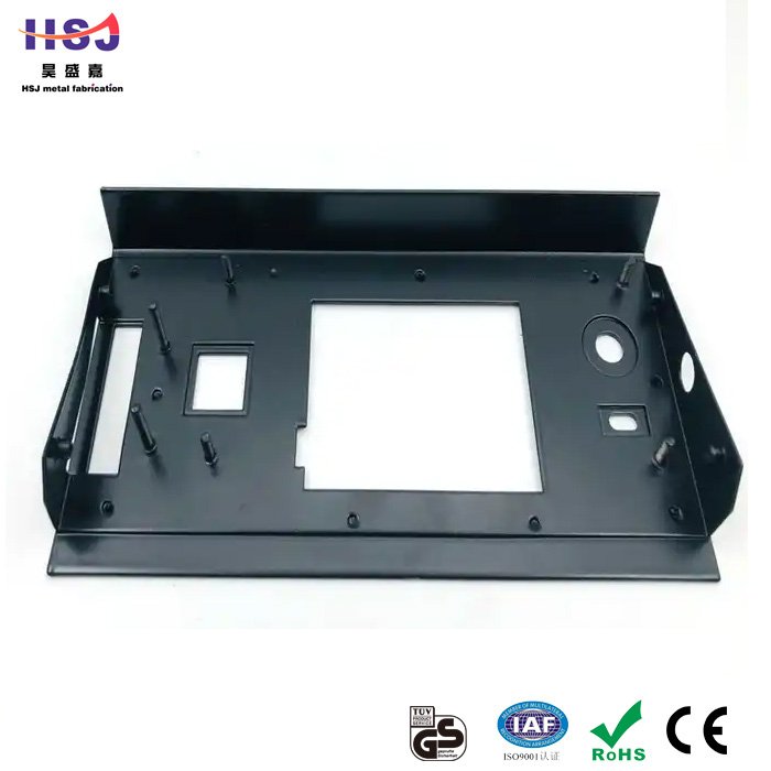 HSJ Factory manufacturer custom laser cutting bending sheet metal stainless steel brushed silkscreen cover