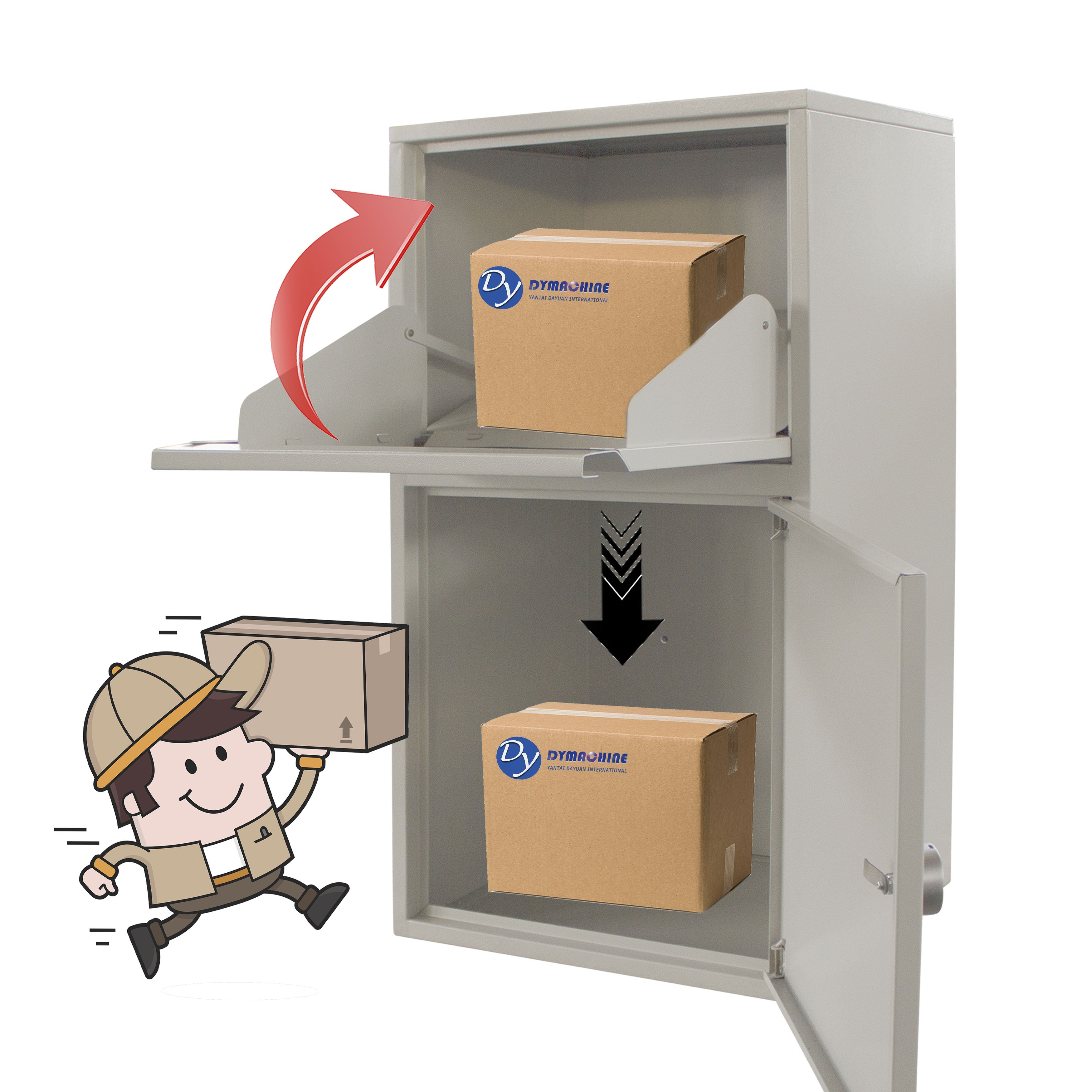 Custom Metal Cabinet Package Delivery Mailbox Laser Cutting Service Steel Sheet Metal Fabrication