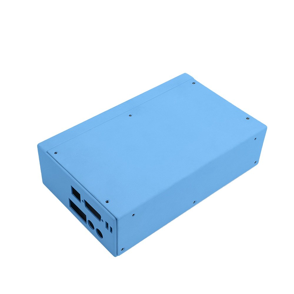 aluminum amplifier audio speaker metal enclosure battery powder coating sheet metal fabrication sheet metal shell