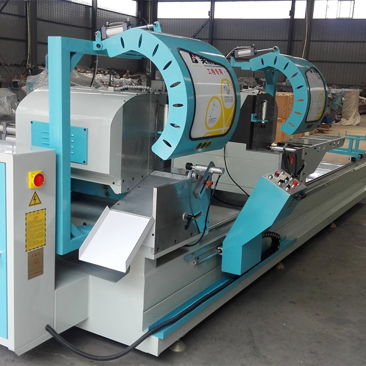 High precision CNC aluminum profile window door double head mitre cutting saw machine for aluminum fabrication