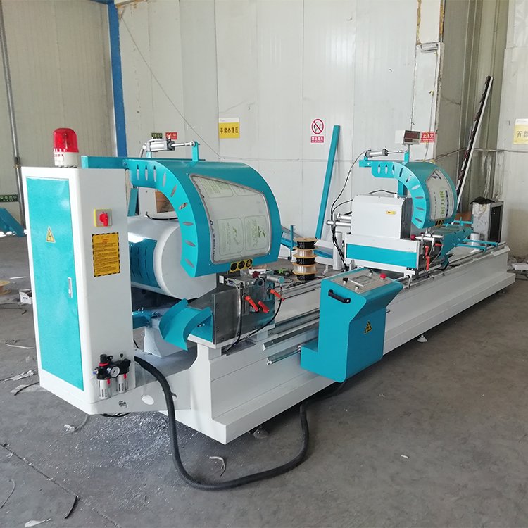 High precision CNC aluminum profile window door double head mitre cutting saw machine for aluminum fabrication