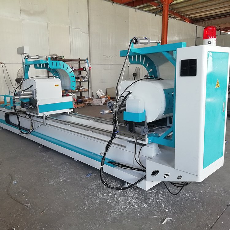 High precision CNC aluminum profile window door double head mitre cutting saw machine for aluminum fabrication