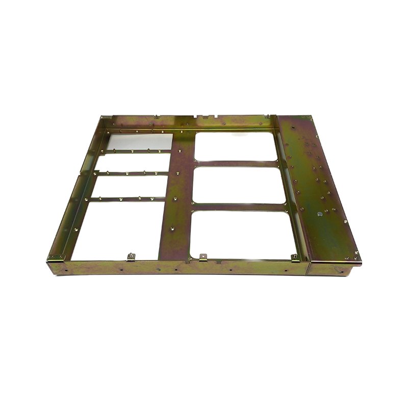 Sheet Metal Fabrication Custom Yellow Zinc Laser Cutting Steel Products CNC Bending Punching Welding Steel / Aluminum Enclosure