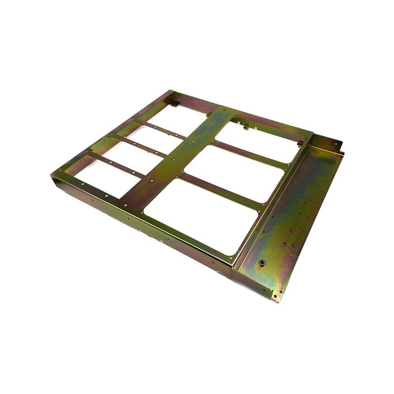 Sheet Metal Fabrication Custom Yellow Zinc Laser Cutting Steel Products CNC Bending Punching Welding Steel / Aluminum Enclosure