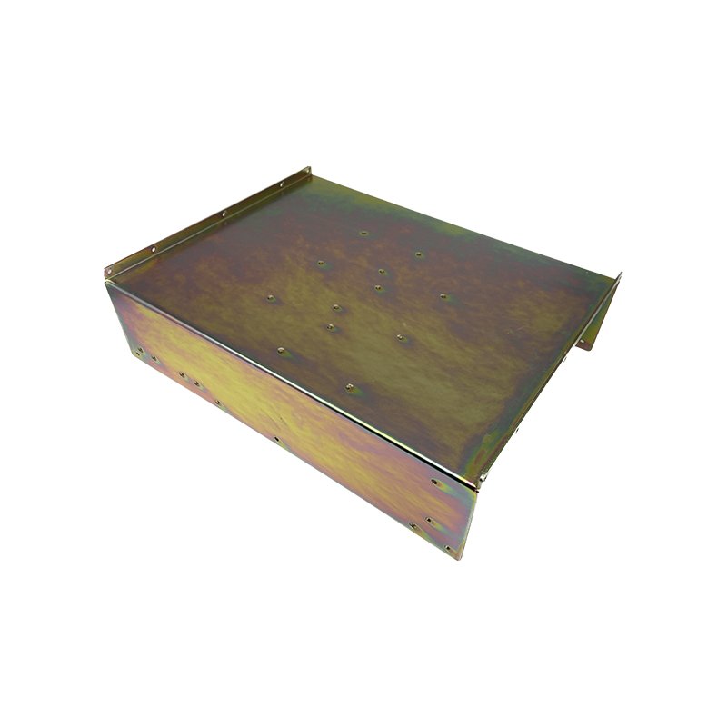 Sheet Metal Fabrication Custom Yellow Zinc Laser Cutting Steel Products CNC Bending Punching Welding Steel / Aluminum Enclosure