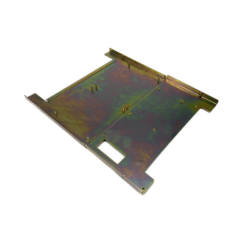 Sheet Metal Fabrication Custom Yellow Zinc Laser Cutting Steel Products CNC Bending Punching Welding Steel / Aluminum Enclosure