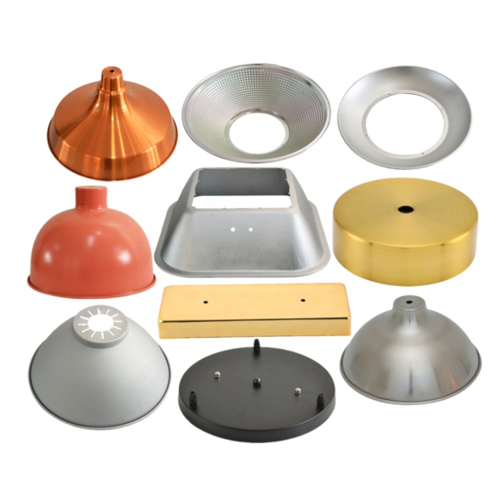 Deep Drawing Stamping Spinning Aluminum Copper Lampshade Housing Cover Sheet Metal Fabrication