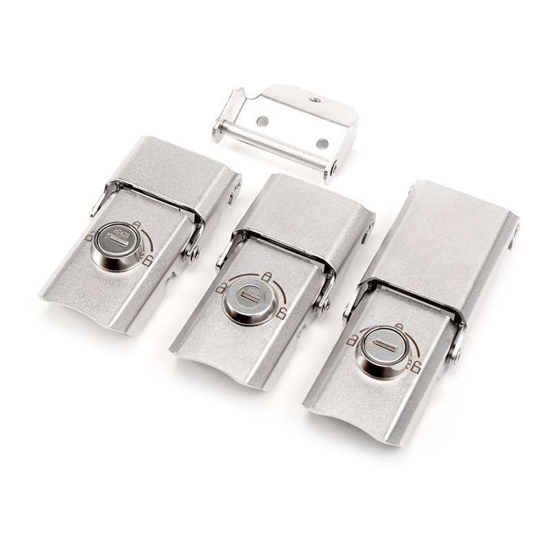 Customized Aluminum Sheet Metal Stamping Laser Cutting and Drilling Motorcycle Trunk Lock Catch