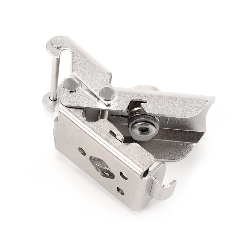 Customized Aluminum Sheet Metal Stamping Laser Cutting and Drilling Motorcycle Trunk Lock Catch