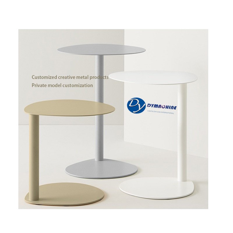 Customized Creative Colorful and Uniquely Shaped Metal Tables Sheet Metal Fabrication