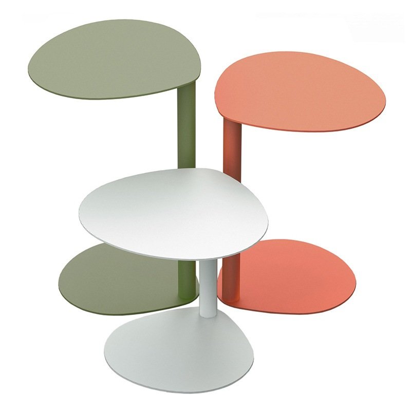 Customized Creative Colorful and Uniquely Shaped Metal Tables Sheet Metal Fabrication