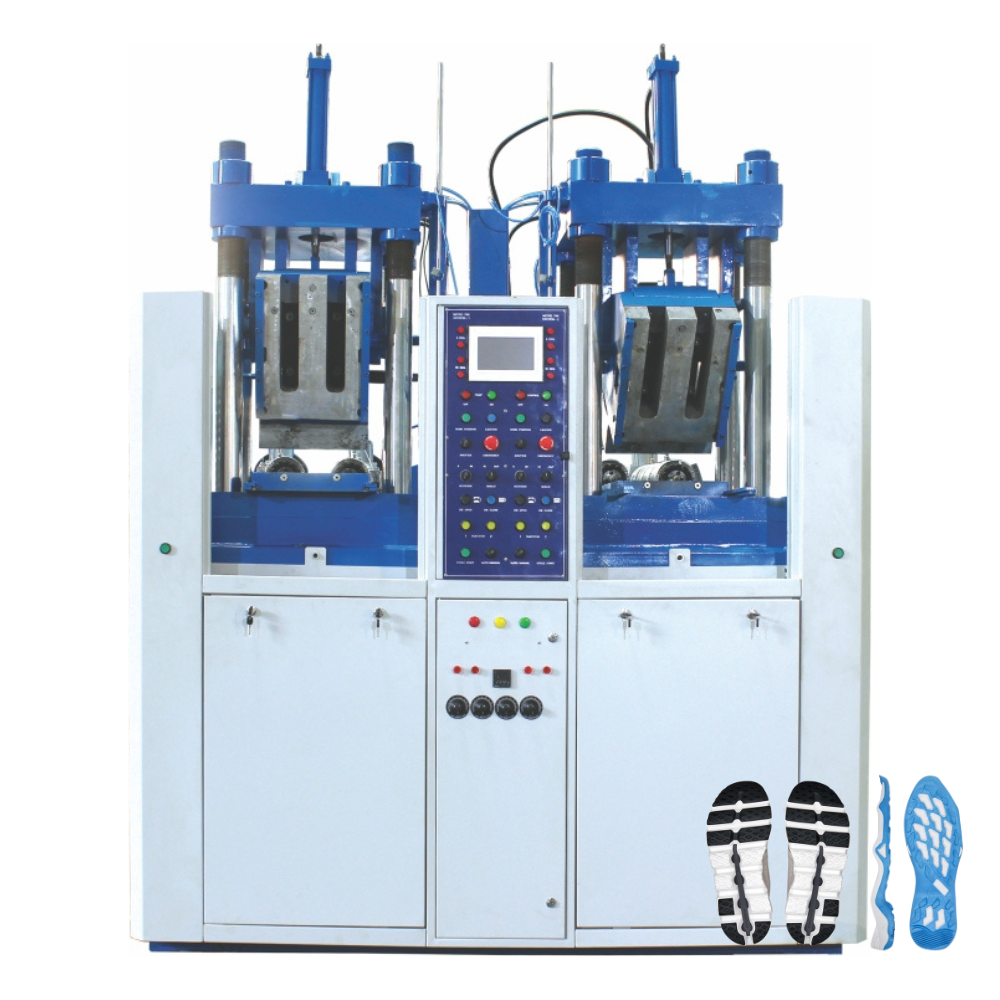 TECHDUAL-IN Automatic TPR TPU PVC Double Color Sole Moulding Machine Used for Manufacturing Plant Shoe Factory Shoe Making