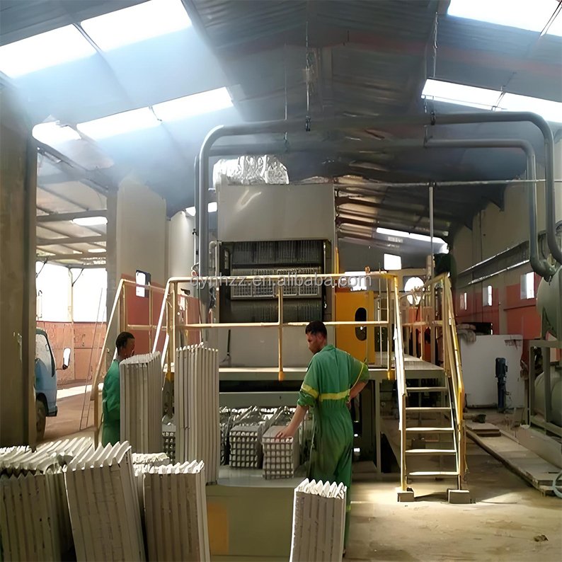 Customized size wine glass tray machinery coaster and egg trays pulp forming environmentally friendly equipment