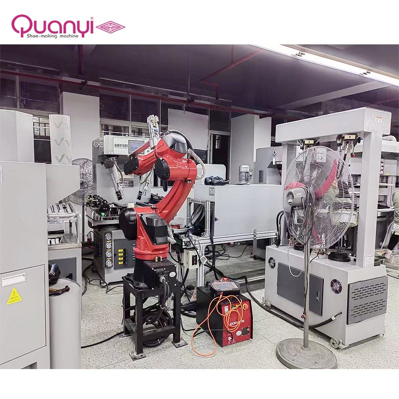 Shoe Making Machine Lean Robot Fully Automatic Arm Lifting Saves Two Manual Employees Shoes Production Line