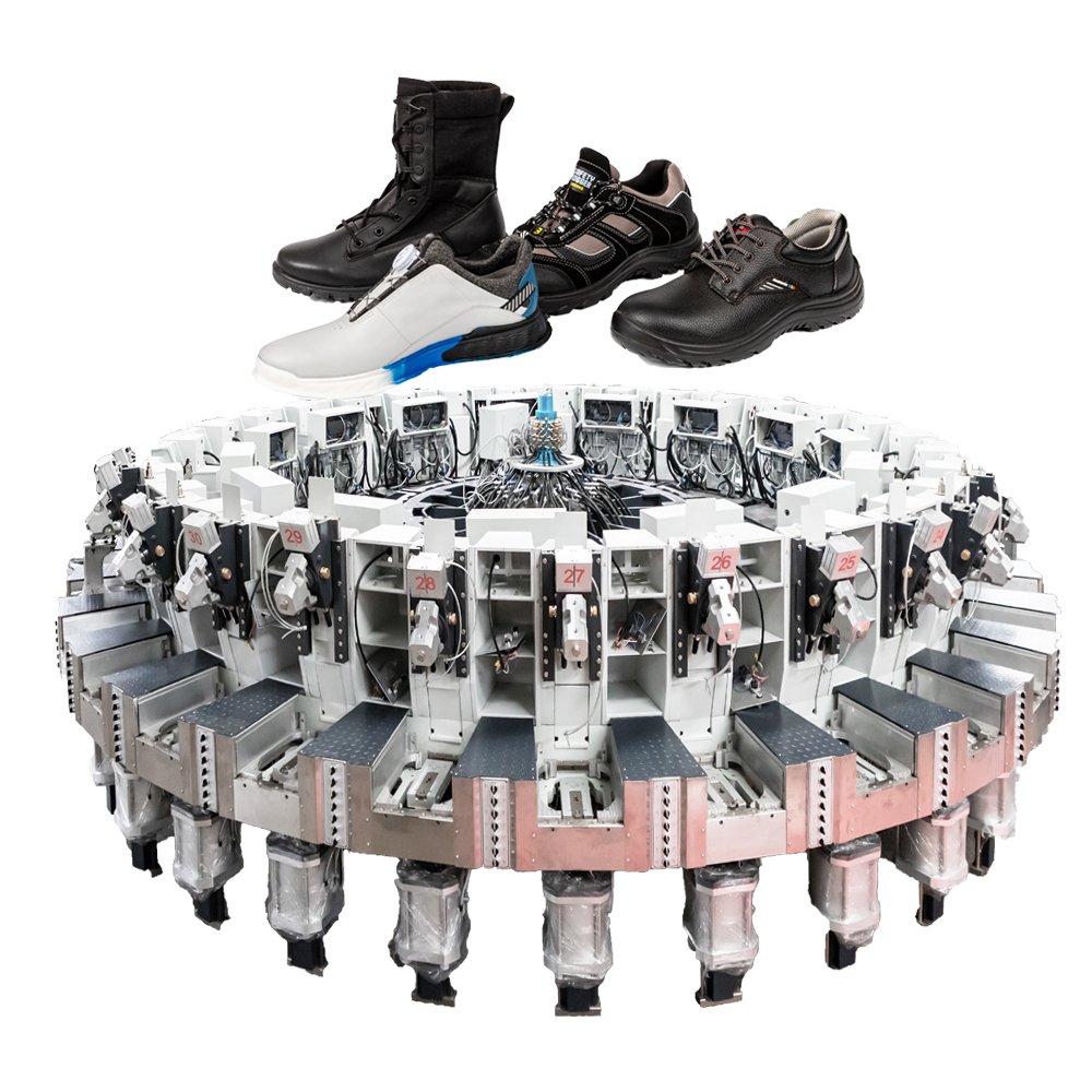 Fully Automatic PU TPU 24 Station Injection Molding Sole Making Machine For Shoes Industry