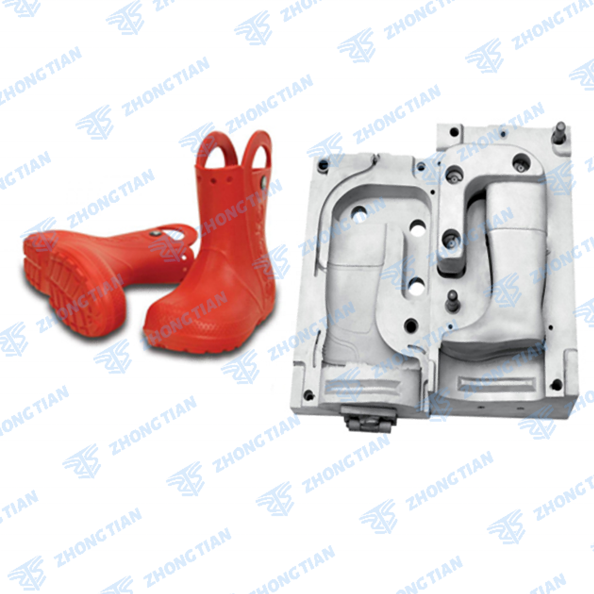 Factory Hot Sale Aluminum Material Eva Rain Boots shoe mold For Injection Machine