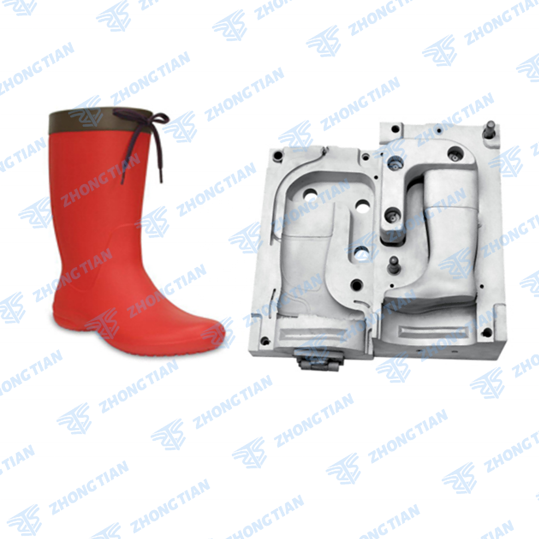 Factory Hot Sale Aluminum Material Eva Rain Boots shoe mold For Injection Machine