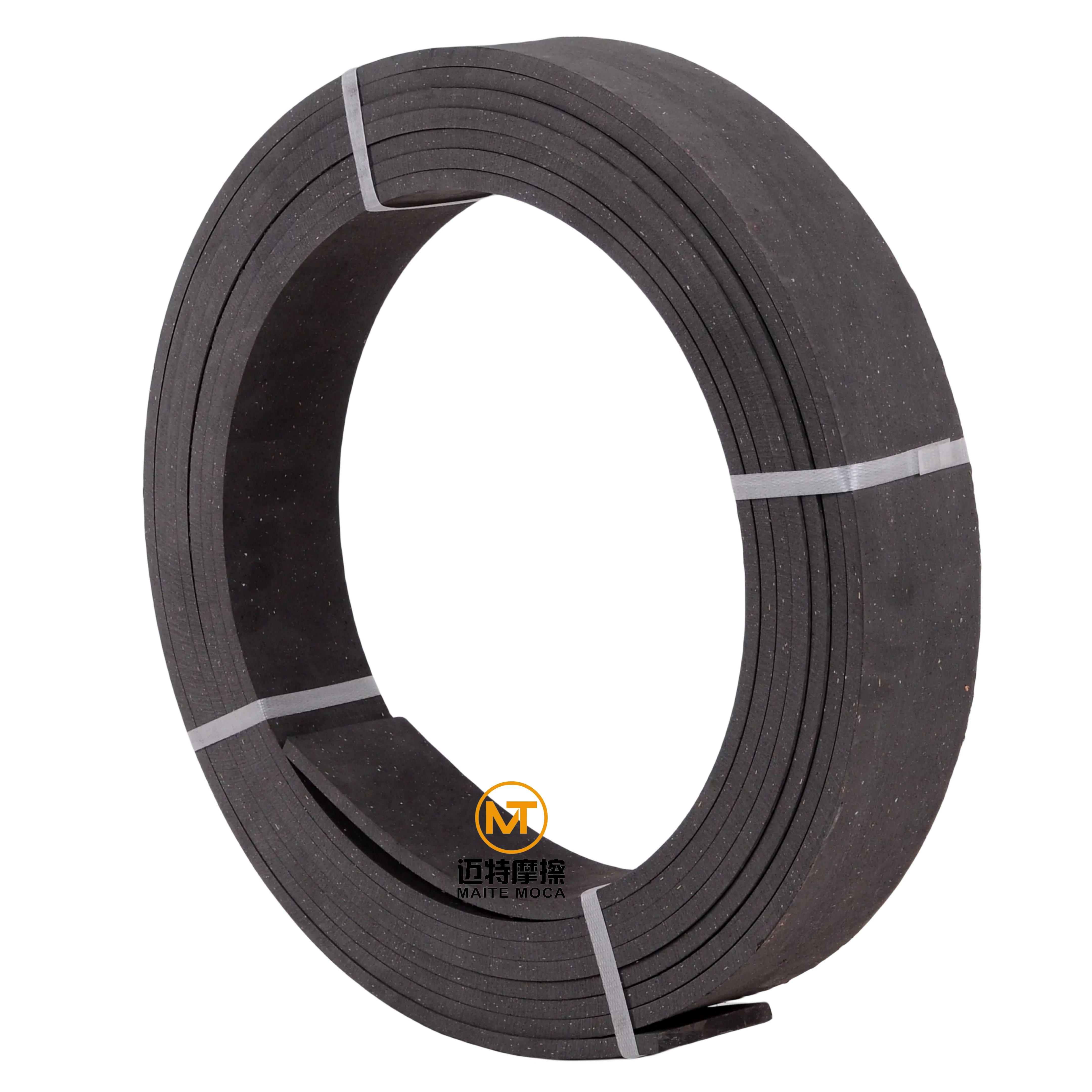 Moulded Brake Shoes material Rubber Based Black Brake Lining In Rolls