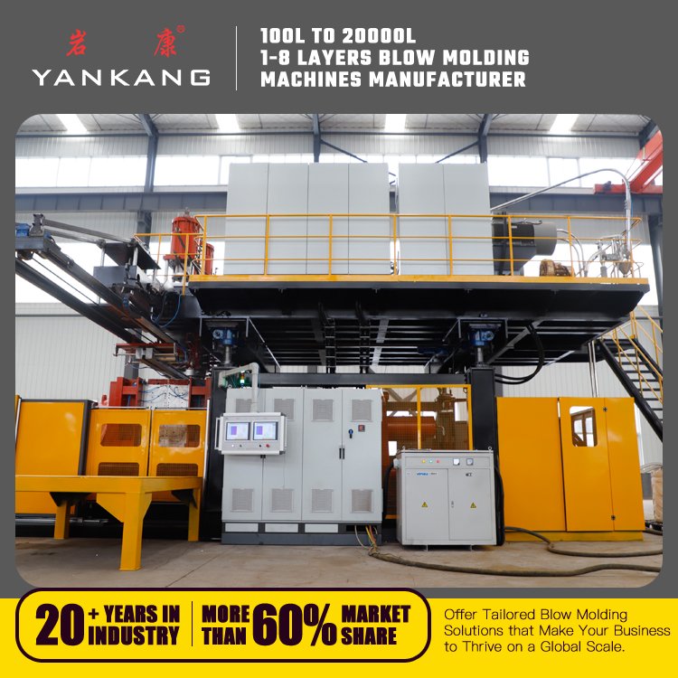 Blow moulding machine for the production of road fencing traffic cone/drum