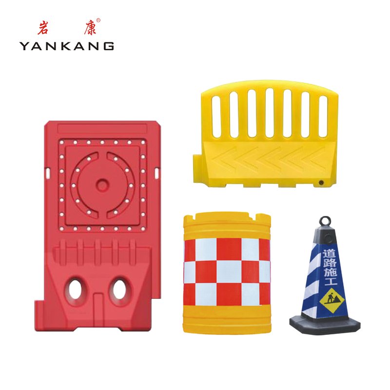 Blow moulding machine for the production of road fencing traffic cone/drum