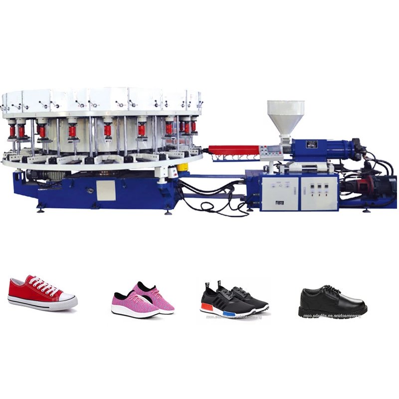 shoe injection moulding machine PVC PU rubber shoes sole vertical injection plastic molding making machine make shoes mold