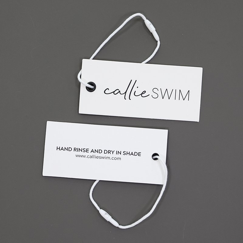 Luxury Customized White Hang Tag Personalized With Logo Garment Cloth T Shirt swing Hang tag