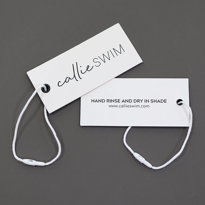 Luxury Customized White Hang Tag Personalized With Logo Garment Cloth T Shirt swing Hang tag