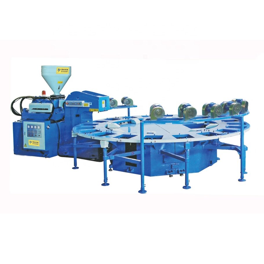 Full automatic pvc tpr single color sole injection molding machine with water cooling and servo motor