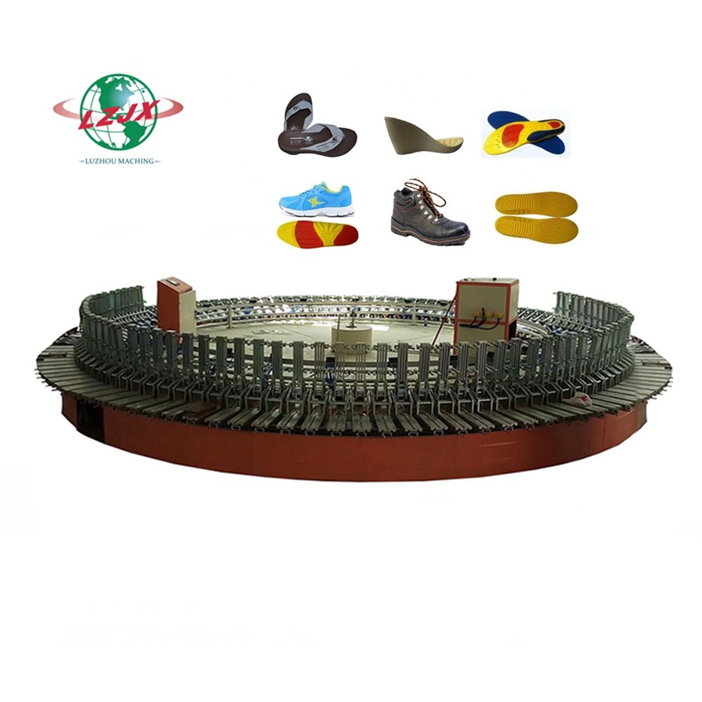 Full automatically Polyurethane Moulded Insole Foaming Machines PU sandal soles making Injection Machines