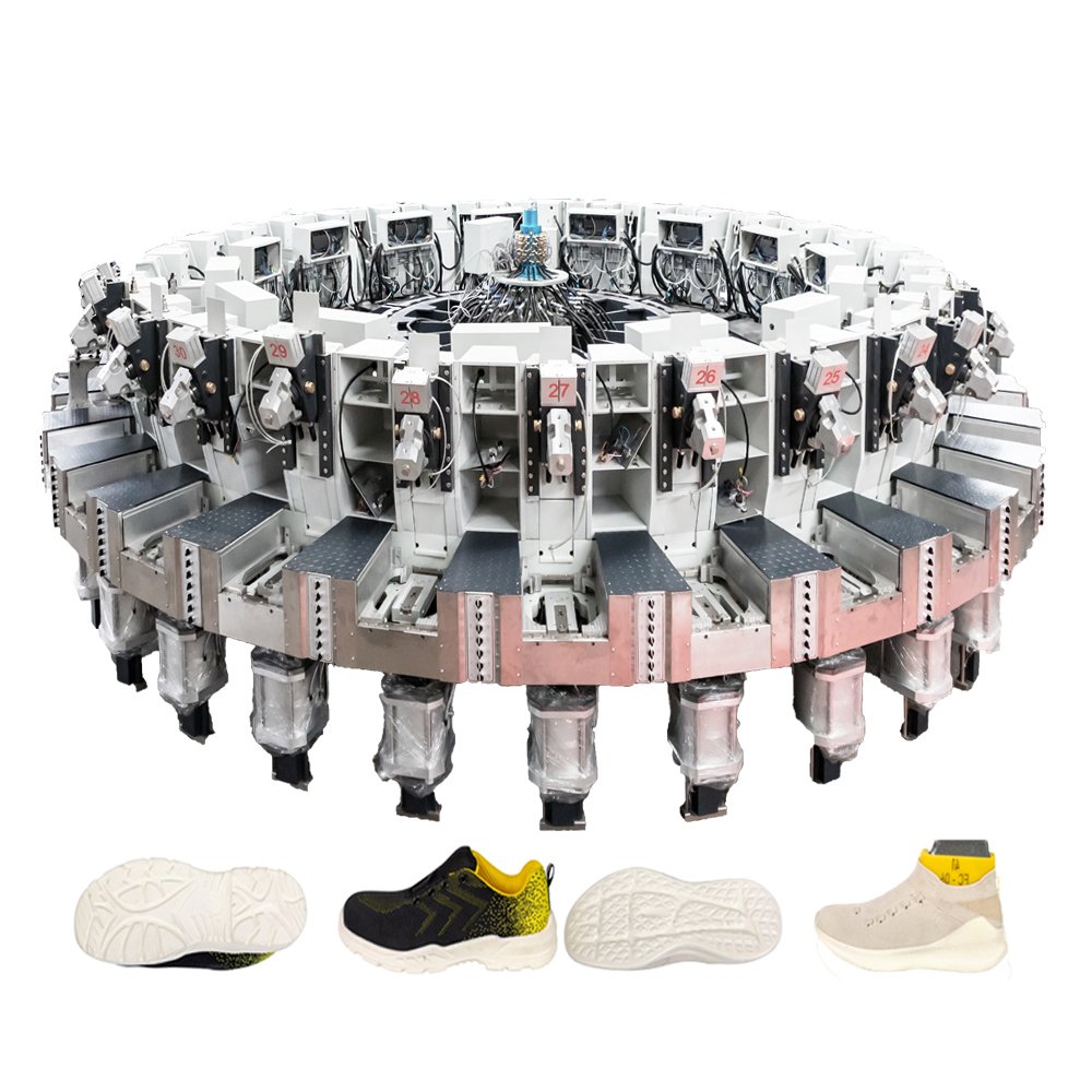 Direct Pu TPU Rotary Sport Shoe Sanding Moulding Equipment Automatic Rubber Injection Machine